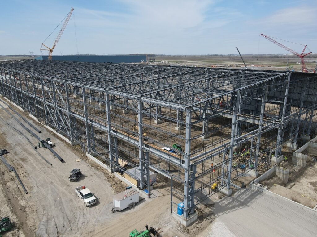 Large structure built with ASTM A500 Jumbo HSS
