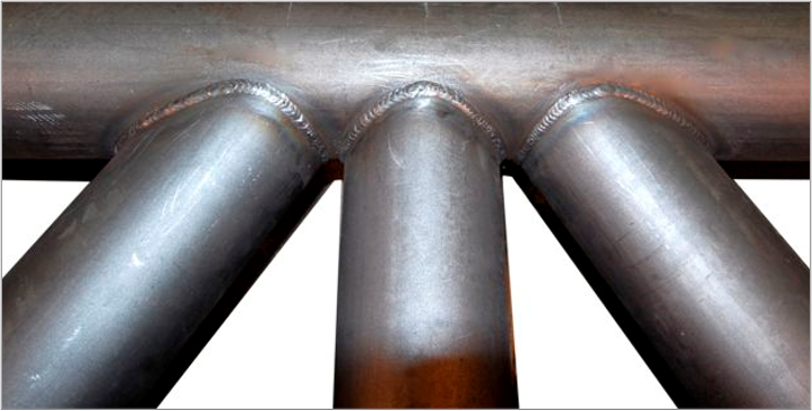 a picture of an HSS truss connection made using fillet welds